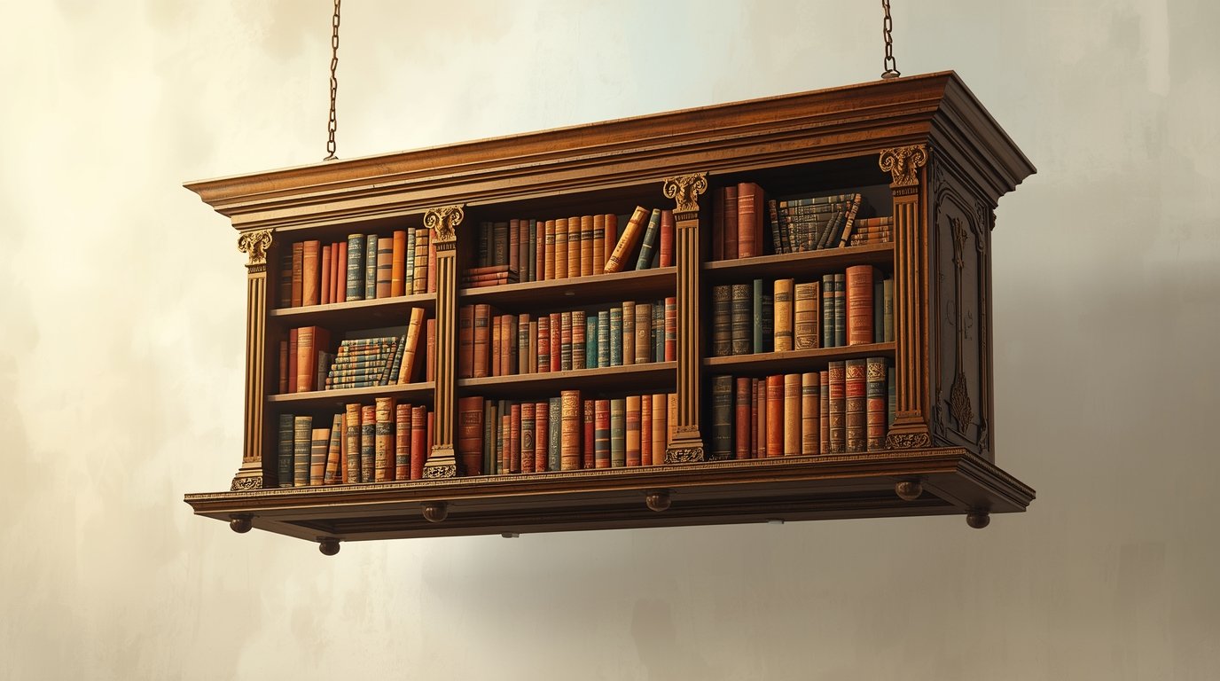 Zwevende boekenkast gemaakt door Webclas